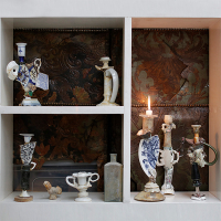 Candlesticks, studio display, 2018